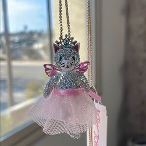 Sparkling Pink Fairy Cat Pendant